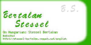 bertalan stessel business card